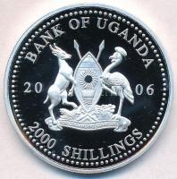 Uganda 2006. 2000Sh Ag "A labdarúgás halhatatlanjainak csarnoka - Franciaország 1990-es évek / ...