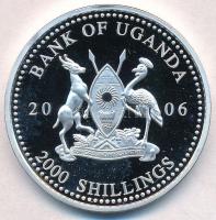 Uganda 2006. 2000Sh Ag "A labdarúgás halhatatlanjainak csarnoka - Franciaország 1990-es évek / ...