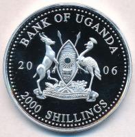 Uganda 2006. 2000Sh Ag "A labdarúgás halhatatlanjainak csarnoka - Franciaország 2000-es évek / ...