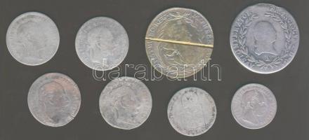 Ausztria 1788-1870. Kis Ag tétel 6Kr Ag (1x), 10Kr Ag (1x), 20Kr Ag (6x) T:3/4,4 ü., v., ph