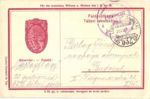 1917 A 23. gyalogezred rokkantjai, özvegyei és árvái javára tábori posta segélylap / WWI Feldpostkarte für die Invaliden, Witwen und Waisen des I. R. Nr. 23. K.u.K. (EK)