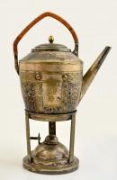 Régi spirituszos teafőző, kopott, m: 36,5 cm