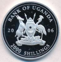 Uganda 2006. 2000Sh Ag "A labdarúgás halhatatlanjainak csarnoka - Anglia 1960-as évek / Bobby M...