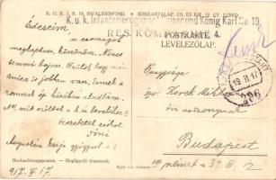 1917 Megfigyelő őrszemek. Rokkantalap cs. és kir. 19. gyalogezred tábori posta segélylap / WWI K.u.K...