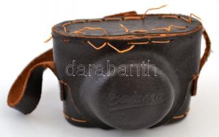 Crystar mini japán kémfényképezőgép, eredeti bőr tokjában, működik