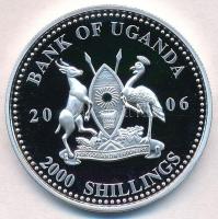 Uganda 2006. 2000Sh Ag "A labdarúgás halhatatlanjainak csarnoka - Anglia 1970-es évek / Kevin K...