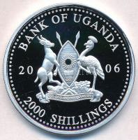 Uganda 2006. 2000Sh Ag "A labdarúgás halhatatlanjainak csarnoka - Anglia 1980-as évek / Gary Li...