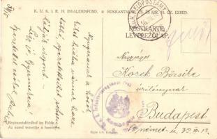 1916 Az ezred temetője a harctéren. Rokkantalap cs. és kir. 19. gyalogezred tábori posta segélylap /...