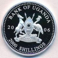 Uganda 2006. 2000Sh Ag "A labdarúgás halhatatlanjainak csarnoka - Anglia 2000-es évek / David B...