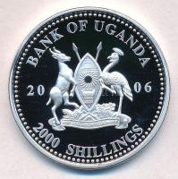 Uganda 2006. 2000Sh Ag "A labdarúgás halhatatlanjainak csarnoka - Brazília 1990-es évek / Aldai...
