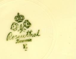 Rosenthal virágmintás tányér, 2 db, matricás, jelzett, hibátlan, d: 26,5 cm