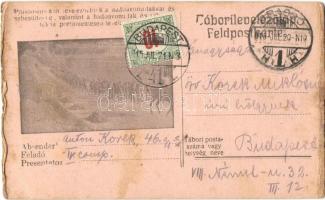 1915 Unsere Truppen im Felde / Tábori posta levelezőlap / WWI K.u.K. Infantry Regiment Feldpostkarte (kopott szélek / worn edges)