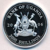 Uganda 2006. 2000Sh Ag "A labdarúgás halhatatlanjainak csarnoka - Olaszország 1990-es évek / Fr...
