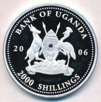 Uganda 2006. 2000Sh Ag "A labdarúgás halhatatlanjainak csarnoka - Olaszország 1990-es évek / Ro...