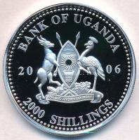 Uganda 2006. 2000Sh Ag "A labdarúgás halhatatlanjainak csarnoka - Olaszország 1980-as évek / Cl...