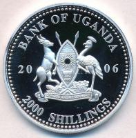 Uganda 2006. 2000Sh Ag "A labdarúgás halhatatlanjainak csarnoka - Argentína 1980-as évek / Mara...