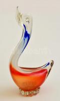 Kacsa, anyagában színezett üveg, hibátlan, m: 25 cm
