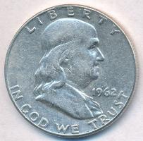 Amerikai Egyesült Államok 1962. 1/2$ Ag Franklin T:2- USA 1962. 1/2 Dollar Ag Franklin C:VF