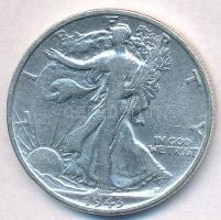 Amerikai Egyesült Államok 1943. 1/2$ Ag Walking Liberty T:3  USA 1943. 1/2 Dollar Ag Walking Liberty C:F
