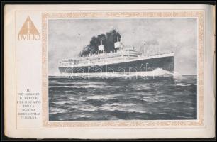 cca 1923-1932 SS Duilio az első olasz nagy óceánjáró hajó prosketusa, Navigazione Generale Italiana,...