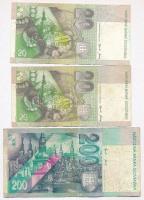 Szlovákia 2001-2002. 20K (2x) + 200K T:III
Slovakia 2001-2002. 20 Korun (2x) + 200 Korun C:F