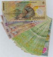 Románia 1999-2001. 16db-os vegyes bankjegy tétel T:III,III-
Romania 1999-2001. 16pcs of banknotes C...