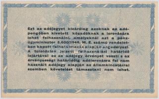 1946. 10.000.000AP fehér papír T:I,I-
Adamo P54