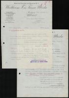 1940-1944 8 db régi fejléces számla, RAPA szabadalmazott kémény-kivakoló vállalat, Wertheim J. és Tá...