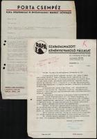 1940-1944 8 db régi fejléces számla, RAPA szabadalmazott kémény-kivakoló vállalat, Wertheim J. és Tá...