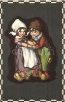 Dutch folklore art postcard (EK)