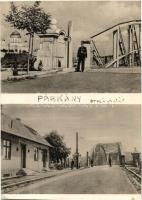 Párkány, Stúrovó; Országhatár 1918-1939, határőr, Duna-híd, háttérben az esztergomi bazilika. Gondos kiadása / The frontier of Hungary 1918-1938, border guard, Danube bridge, basilica (b)