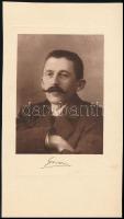 Gárdonyi Géza (1863-1922) író heliogravűr képe, nyomtatott aláírásával, 14x10 cm