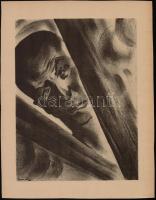 Ruzicskay György (1896-1993): Illusztráció a Szerelemkeresőből. Algrafia, papír, jelzett az algrafián, 31×23,5 cm
