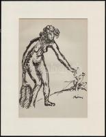 Rippl-Rónai József (1861-1927): Aki keres az talál, cinkográfia, papír, jelzett a cinkográfián, paszpartuban, 23×16 cm