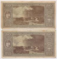 1945. 50P (4x) T:III,III-