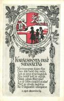 Karácsonyfa-dísz megváltás. Az árvák javára / WWI Christmas greeting card, charity for the orphans of war (EK)