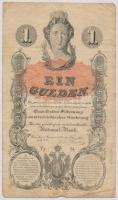 1858. 1G vízjeles papíron T:III  Austrian Empire 1858. 1 Gulden on watermarked paper C:F  Adamo G87