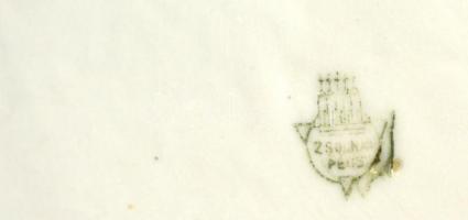 Zsolnay bányász korsó, apró máz hibával, jelzett, m:13,5 cm