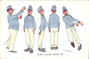 Kettős rendek jobbra át! / K.u.K. Infantry officers B. K. W. I. 968-5. s: Schönpflug (EK)