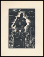 Frans Masereel (1889-1972): A tőke. Fametszet, papír, jelzett a fametszeten, 16×11 cm