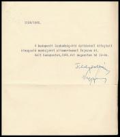 Tildy Zoltán (1889-1961) és Nagy Ferenc (1903-1979) kisgazda politikusok aláírása a budapesti Szabadság-híd építésénél kifejtett kimagasló munkaért járó elismerésen