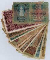 13db-os vegyes magyar korona, pengő és forint bankjegy tétel T:III,III-,IV