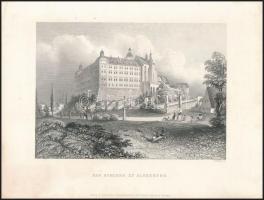 Albert Henry Payne (1812-1902): Das Schloss zu Altenburg, Leipzig-Dresen Englischen Kunstanstalt, acélmetszet, 12x17 cm