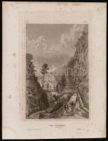 cca 1840-1880 7 db régi acélmetszet különféle metszőktől (Die Bettenburg, Der Bodensee, Bad Pfeffers...