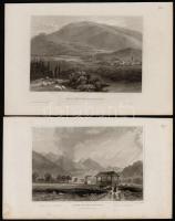 cca 1840-1880 7 db régi acélmetszet különféle metszőktől (Sarnem und der Landenberg, Misox, Hofwyl, ...