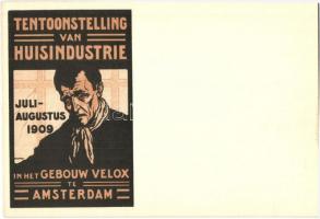 1909 Tentoonstelling van Huisindustrie in het Gebouw Velox te Amsterdam / Dutch home industry exhibition in Amsterdam. advertisement s: D. H. Melk