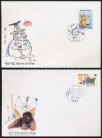 1993-1995 Kínai újév 4 FDC 1993-1995 Chinese New Year 4 FDC
