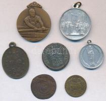 7db-os vegyes numizmatikai tétel, közte egyházi témájú érmek, játékzsetonok, szükségpénz T:2,2-