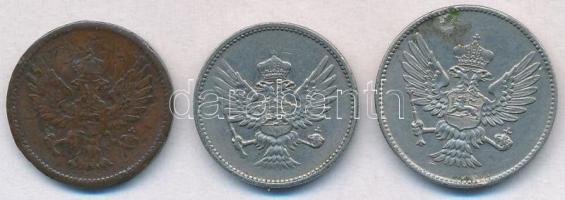 Montenegró 1906. 2p Br + 10p Ni + 1913. 20p Ni T:2,2-
Montenegro 1906. 2 Pare Br + 10 Para Ni + 191...