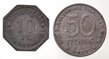 Német Birodalom / Weimari Köztársaság 1917-1924. 3db klf szükségpénz, közte Anhalt, Bad Blankenburg,...